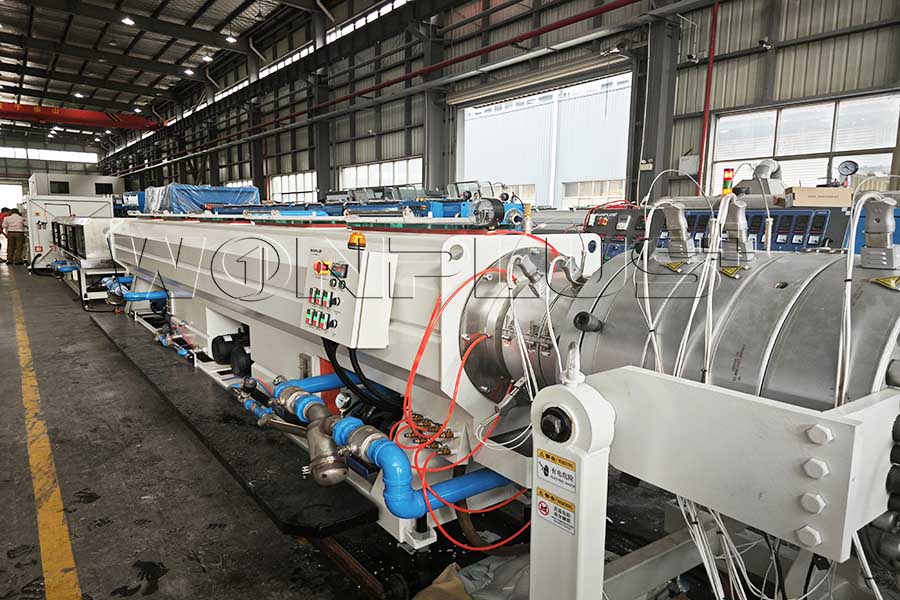 315mm PVC 管材线完成试机